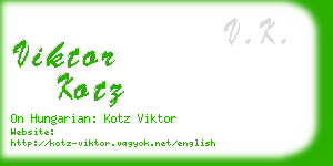 viktor kotz business card